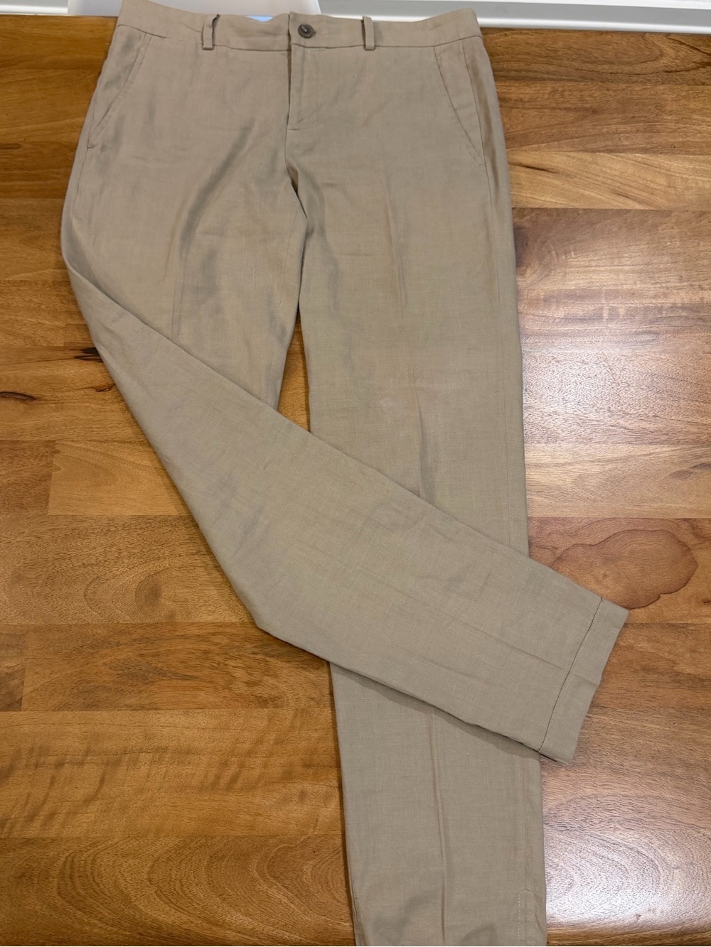 Vince Linen Blend Chino Pants in Light Khaki Color Women’s Size 8